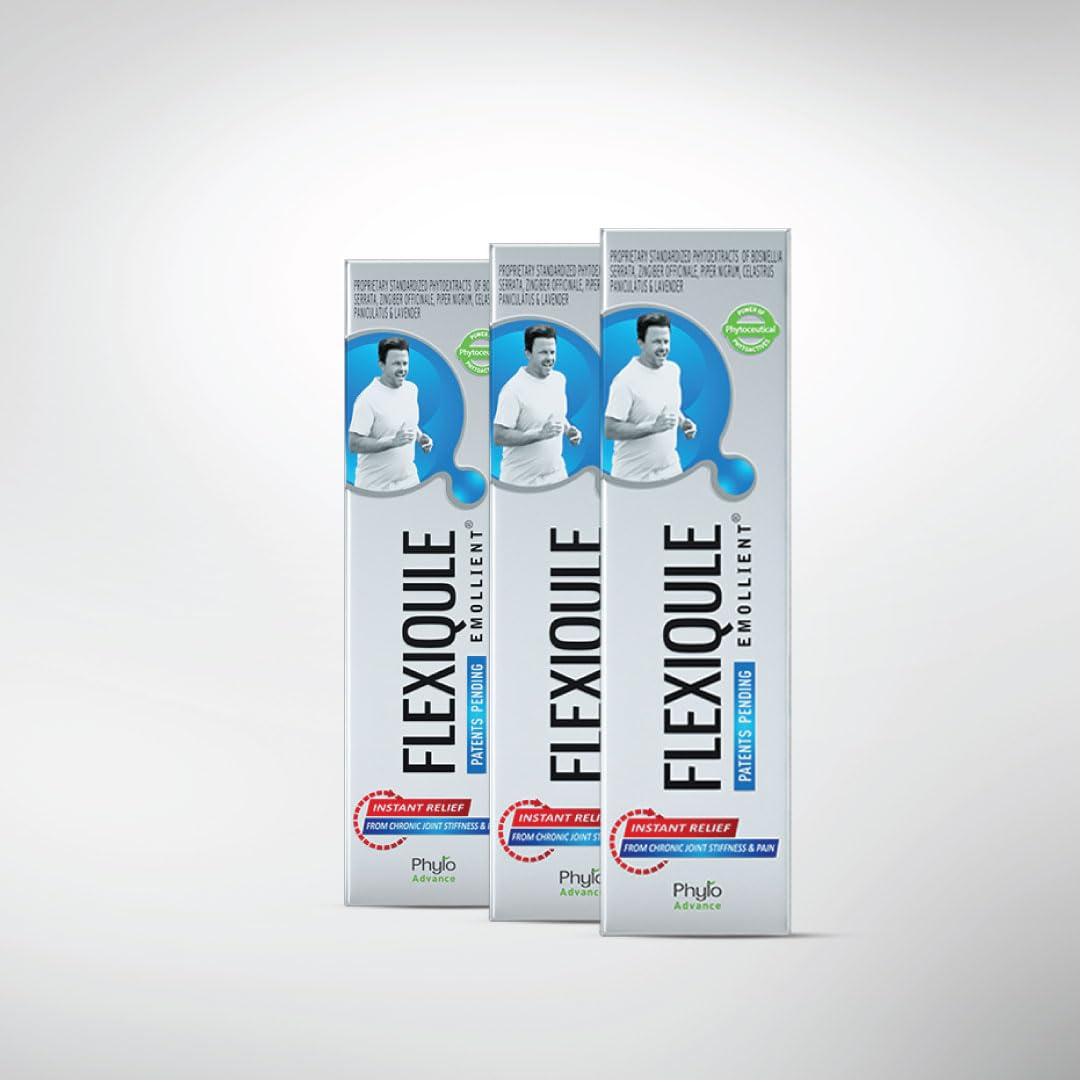 AlchemLife FlexiQule Emollient Natural Care for Joint Stiffness and Pain (Pack of 3)