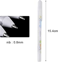 GLOGLOW 4db Fehér Tintás Gél Toll Szett 0.8mm - Csillogó Tintájú Roller Toll Színezéshez, Bullet Journal, Rajzoláshoz, Művészeti Alkotásokho 2