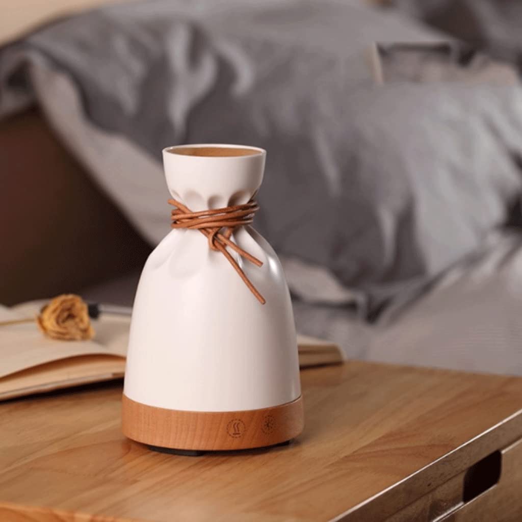 Amélioré Diffuseur d'huiles essentielles muet à ultrasons, Aide au Sommeil purifiant, humidificateur 140 ML, veilleuse d'ambiance, décoration créative Relaxer