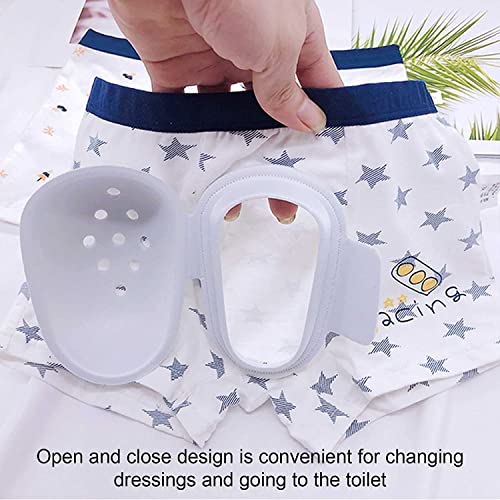 2pc Breathable Boxer Shorts for Boys Post Circumcision Recovery, Soft Cotton Circumcision Underwear, Surgery Recovery Pants(E,L/Large)2