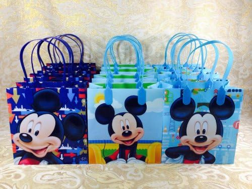 12pc Disney Mickey Mouse Goodie Bags Party Favor Bags Gift Bags