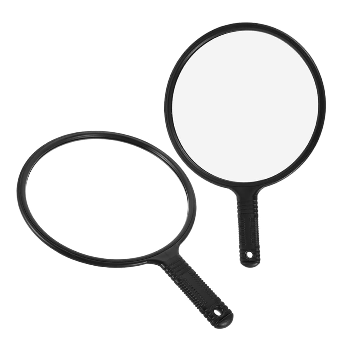 BESTYASH Large Hand Mirrors for Women 2pcs Set Round Handles High Definition Surface for Hairdressing Makeup