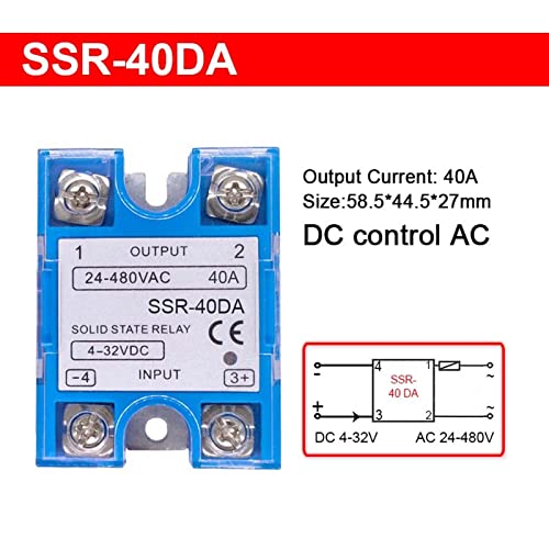 Module Relais Statique SSR-40DD à Commutation Rapide Coque Blanche Haute Densité