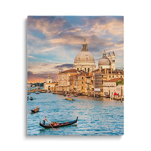 Diamond Painting Set Diamant Painting Bilder 5D Diamant Painting Painting Kinder DIY malen nach Zahlen Erwachsene malen nach Zahlen Ideale Dekoration und Geschenk Städtebauliche Landschaft Cover