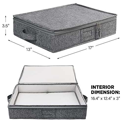 Lotfancy China Storage Containers - Quilted 6-Piece Set And Hard Shell Platter Storage Case Bundle #TOP4