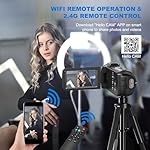 8K 64MP Video Camera 18X Digital Camcorder Video Camera for YouTube 3.0 inch Flip Screen Camcorder Vlogging Camera with 32GB SD Card, 2.4G Remote Control, Two Batteries and Tripod - Image 3