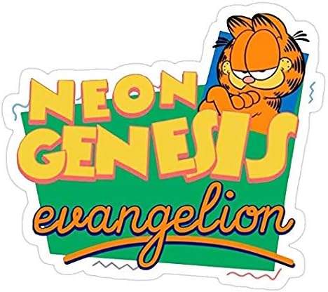 Neon Genesis Evangelion Garfield - Calcomanía gráfica – Auto, pared, laptop, celda, camión adhesivo para ventanas, coches, camiones