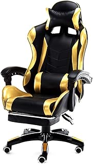 Silla giratoria de oficina, silla para juegos de ordenador, silla giratoria ergonómica para casa, oficina, silla giratoria, plástico, dorado, Size