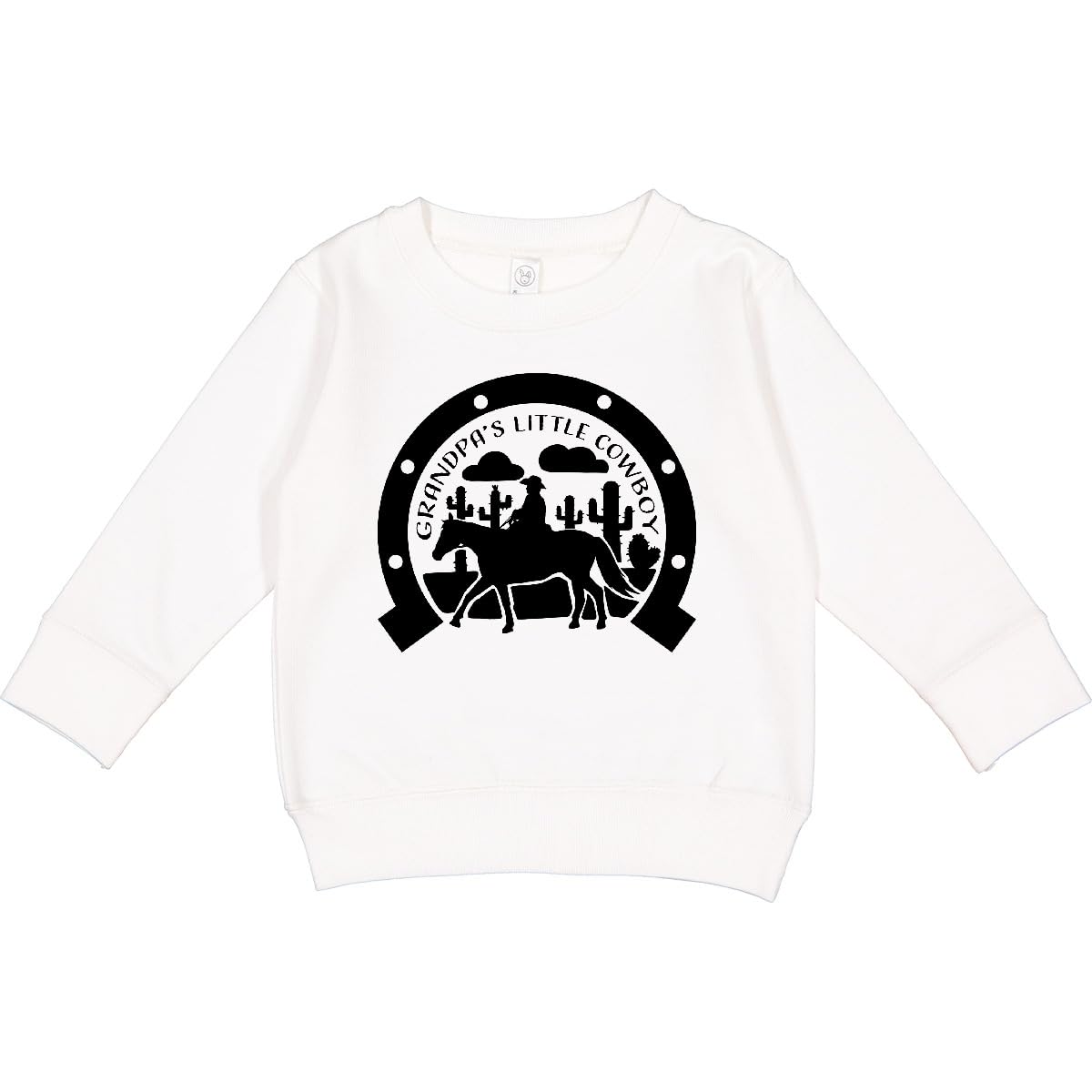 inktastic Grandpa's Little Cowboy Toddler Sweatshirt 5-6 White 429e5