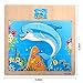 CCLIFE Wooden Jigsaw Puzzles Set for Kids 3-6 Years 12 Piece Colorful Wooden Educational Marine(4 Puzzles)
