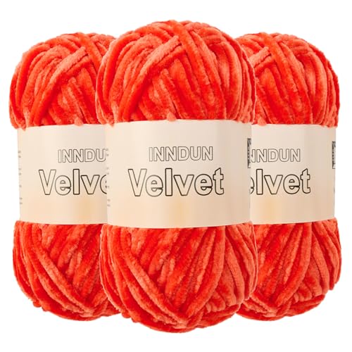 Image of Soft Velvet Chenille Yarn for Crocheting, Super Bulky Yarn for Blankets | Fluffy, plush yarn for crochet and knitting blankets, amigurumi, cushions and handmade gifts for cozy DIY projects.