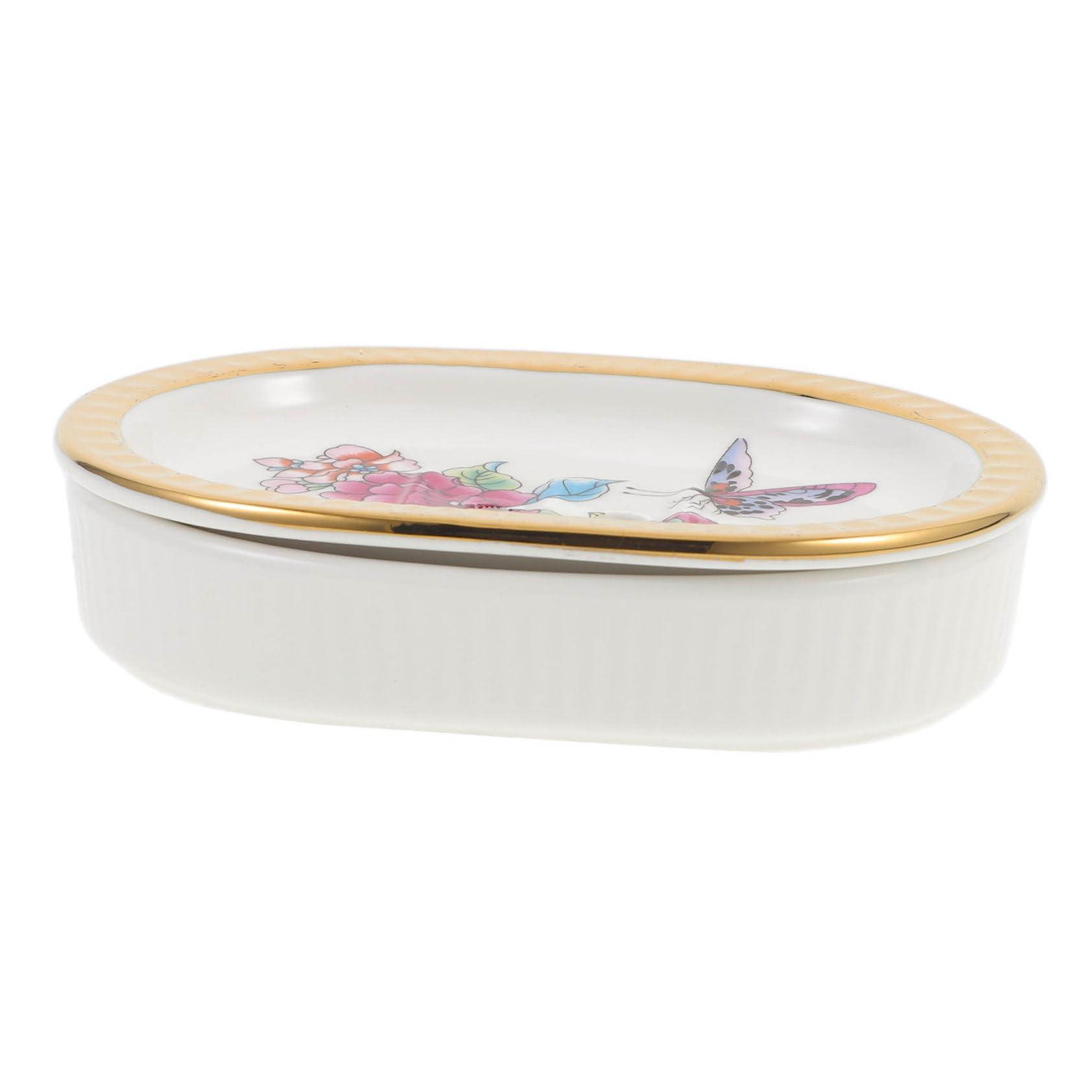 Amosfun 3 Piezas Jabonera de cerámica con Phnom jabonera autodrenante Decorativa autodrenante Drenaje cerámica Escurridor de jabón Bandeja Artículos para el hogar