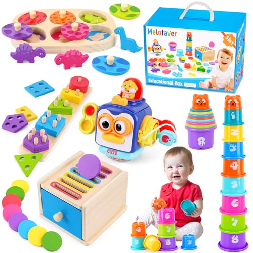Montessori Toys for 1 2 Year Old, Educational Learning Toys Set T...