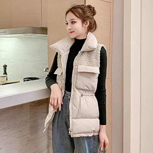 Manteau sans manche femme doudoune courte légère et chaude avec zip