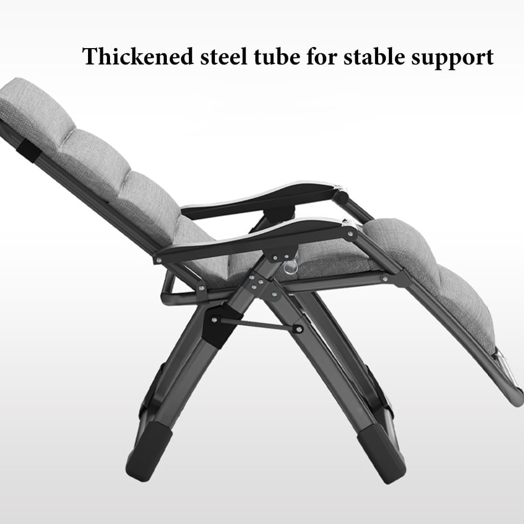 Zero Gravity Chairs Indoor Folding Reclining Chair Outdoor, Beach Chair Patio Lounge Chair With Cushion, Adjustable Backrest Deck Chairs Folding, For Family Gatherings, Barbecues ( Color : /Blue )