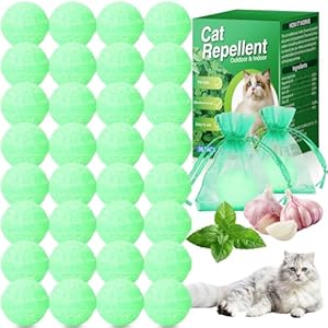 36 Pack Cat Repellent Outdoor, Natural Peppermint Oil Cat Deterrent Outdoor Indoor, Anti Cat Scratch for Furniture, Keep Cats Off Yard Garden Lawn Plants