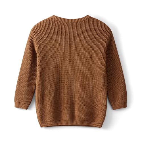 Mommy and Me Matching Sweaters Solid Color Long Sleeve Round Neck Chunky Pullover Tops Fall Winter Warm Knitwear2