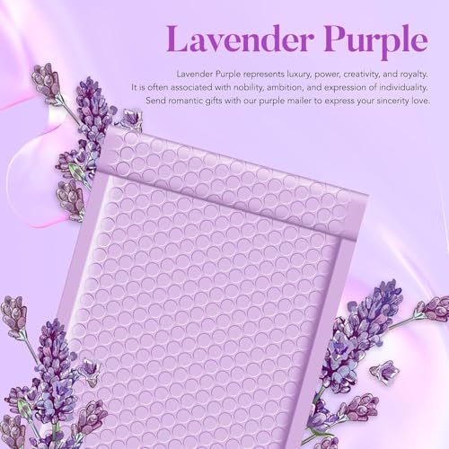 Image of Fuxury Bubble Mailers 6x10 inch 600 Pack Lavender Bubble Shipping Envelopes | Usable Size 6x9 inch #0 Cute Bubble Padded Mailer Thick Padded Envelopes for Mailing Jewelry,Makeup, Bulk