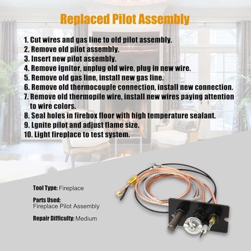 Ensemble propane pour cheminées 4021-736 et 69L17 avec thermopile
