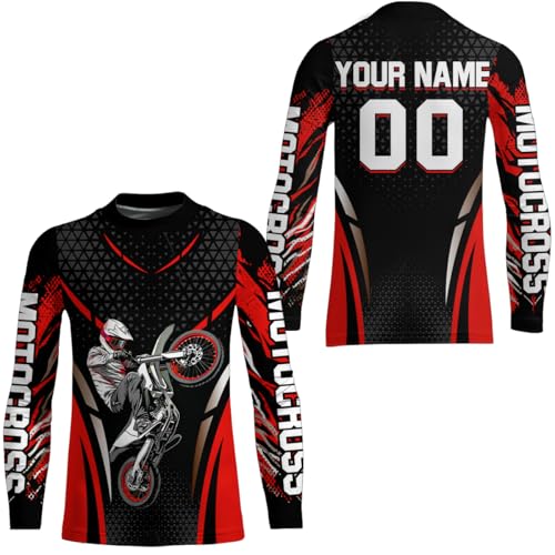ChipteeAmz Motocross Racing MX Jersey UPF30+ Dirt Bike Jersey Off-Road Shirt Kid Men Women Youth Motorcycle Shirt Racing D1072