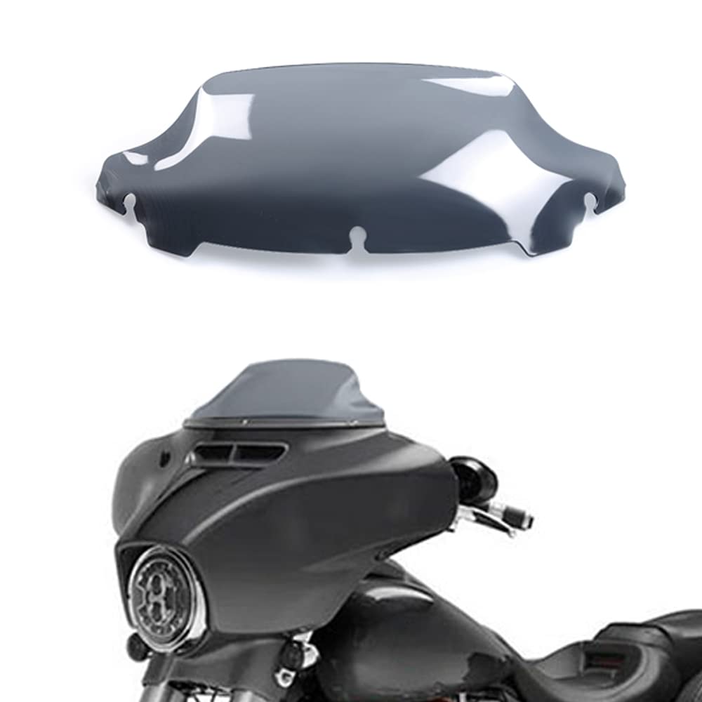 7" Smoke Wave Windscreen Windshield Wind Splitter Fit for Harley Touring Electra Glide Street Glide 2014 2015 2016 2017 2018 2019 2020 2021 2022 2023 2024