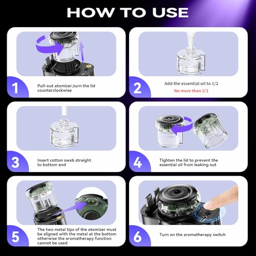 Retractable Car Charger with Starlight and Aromatherapy, 5 in 1 USB C Car Charger Adapter, 69W Fast Charging Cars Phone Chargers, Cars Air Freshener Compatible with iPhone 16 15 14 13 12 and Android