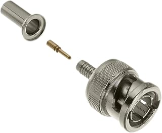 Triplett GEM BNC Crimp/Crimp Connectors for RG8218 and RG735, Male, 75-Ohm, 10 Pack (307-18TP)