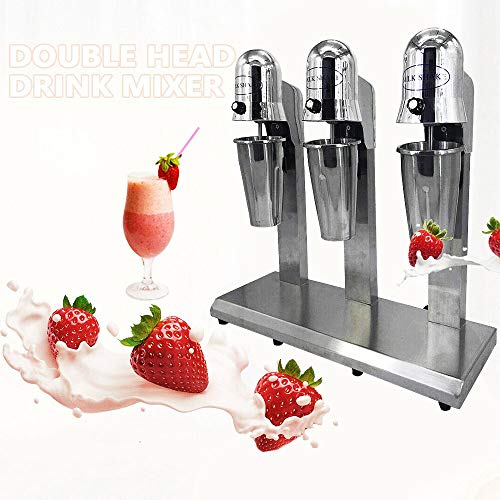 3 Head Commercial Milkshake Machine Stainless Steel Mixing Cup Drink Mixer 110V 18000RMP Ice Cream Maker Milkshake Juicers for Milk Ice Cubes Suitable in Commercial or Family 3 Head