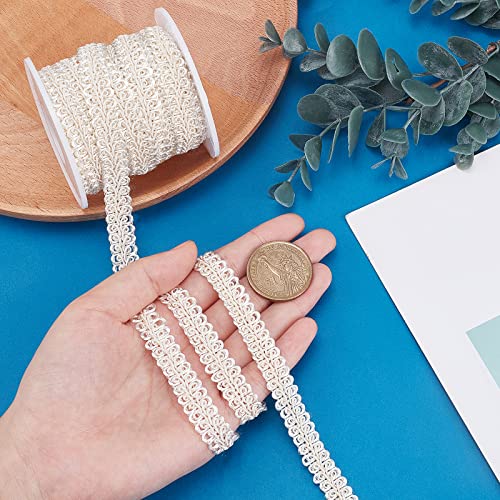 GORGECRAFT 10 Yards Gold Braid Lace Trim 3/8 inch Wide Polyester Woven Gimp Braid Trim Centipede Decorated Lace Ribbon for Costume DIY Crafts Sewing Jewellery Making Home Decoration Beige - Image 3