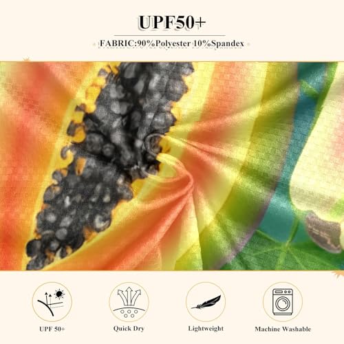 Papaya Monstera Green Boy's Rash Guard Swim Shirt Long Sleeve Sun Shirt for Kids Toddler UPF50+4