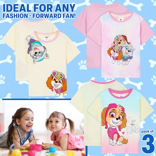 Get Trend T Shirts for Girls Pack of 3 Soft Breathable Short Sleeve Casual T Shirt Summer Holiday Girls Clothes Tees Gifts2