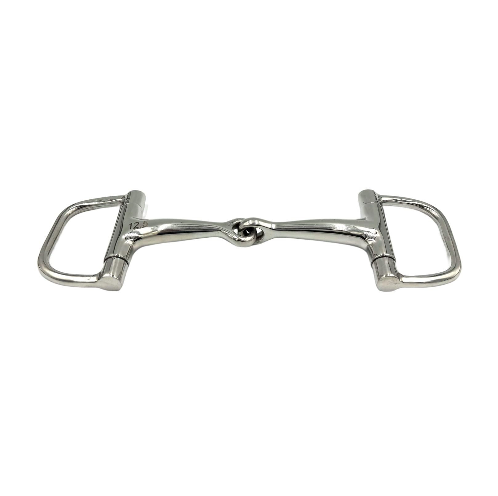 Equine Smile ES0106 D-Ring D-Button Bit Simple Broken Stainless Steel 16 mm (14.5 cm), silver - Image 2