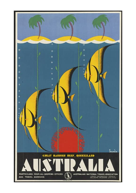 Poster de voyage Australie Great Barrier Reef grande affiche murale décoration salon moderne