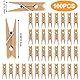 100 Stück Natur Kleine Holzklammern, Größe 25 mm Mini Klammer, Wäscheklammern Holzklammer aus echten Holz, Deko Wäscheklammern, Natürliche Zierklammern-für Fotos, Fotowand, Postkarten, Briefen