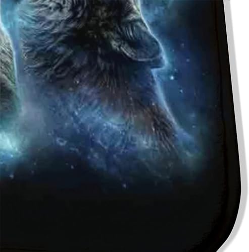 Miniatura 6 de ROZERA Alfombra decorativa de lobo, alfombra de decoración de nativos americanos, alfombra de lobo aullador de luna, alfombra de franela