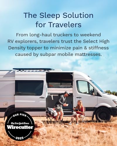 Image of ViscoSoft 2 Inch Memory Foam Mattress Topper Short Queen - Select High Density Ventilated RV Mattress Pad - Premium Removable Rayon Cover