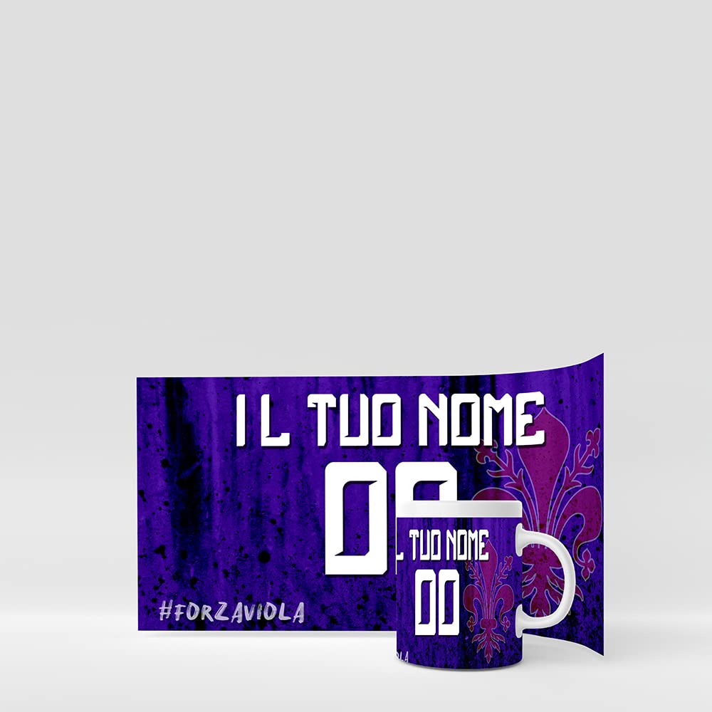 My Cust Tazza Personalizzabile Fiorentina – Keep Calm E Forza Viola – Ceramica Artigianale Made In Italy – Idea Regalo Tifosi Gigliati - 4