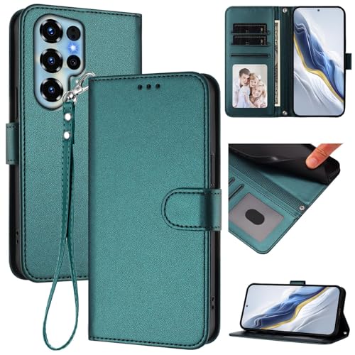 �t���b�v�J�o�[ �Ή��@�� for Doogee Note 56X / Note 56X Pro �y�������[�h�z�y�J�[�h�X���b�g���z�z�y�X�}�z�P�[�X�z�y�}�O�l�b�g�N���X�v�zStand Green