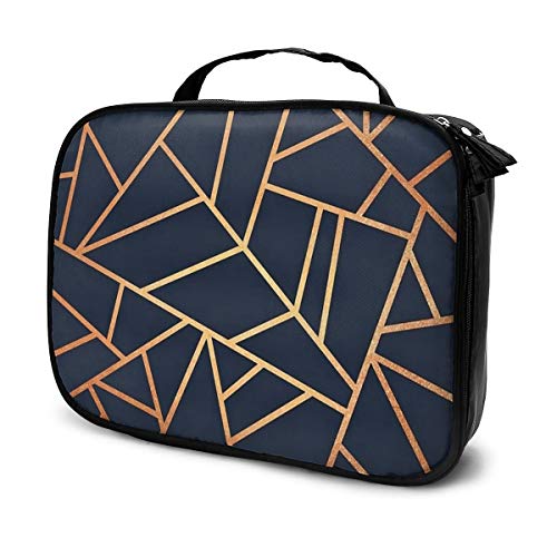 Preisvergleich Produktbild Kosmetiktasche, Kupfer und Edelstein, minimalistisch, Aufbewahrungstasche, tragbar, multifunktional, geeignet für Sport, Fitnessstudio, Yoga, Strand, Baden