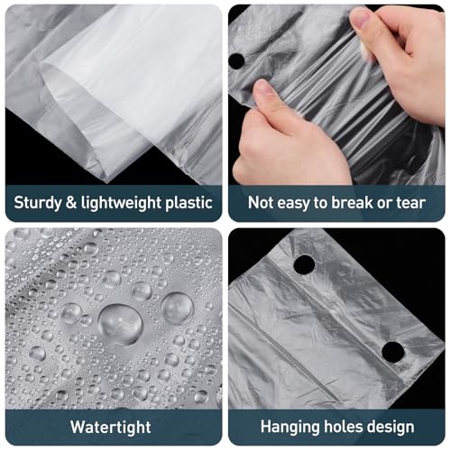 Bolsas de plástico para paraguas transparentes y resistentes de 72 cm para negocios 8