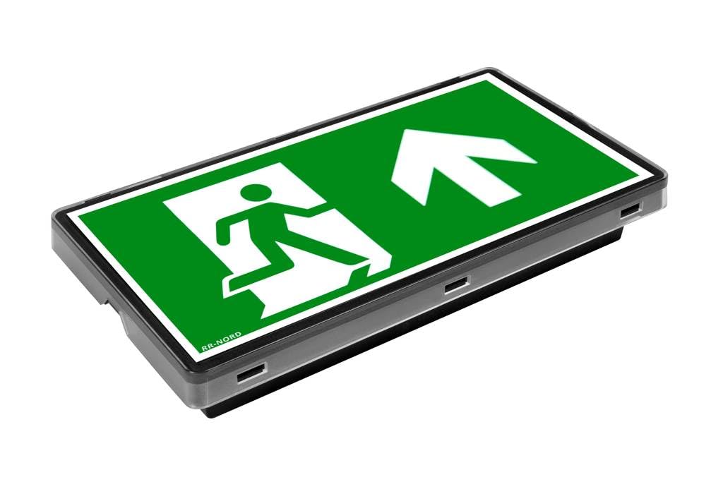 Notleuchte schwarz LED IP65 Notbeleuchtung Rettungszeichenleuchte Fluchtwegleuchte…