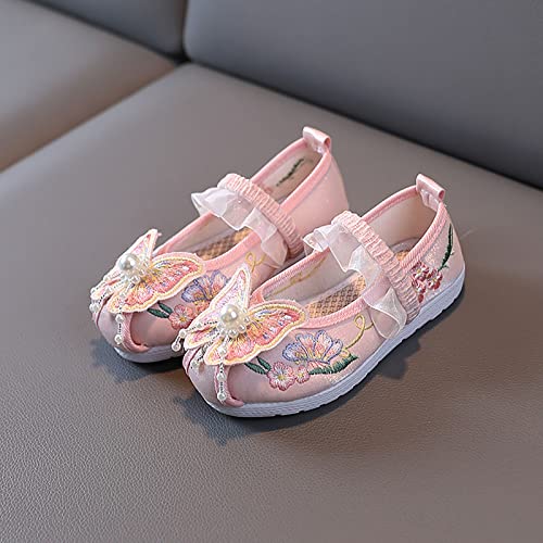 sfdgfhyf Little Kid Casual Shoes Girls Flat Bottomed Embroidered Sandals Fashionable Antique Children Performance Shoes2
