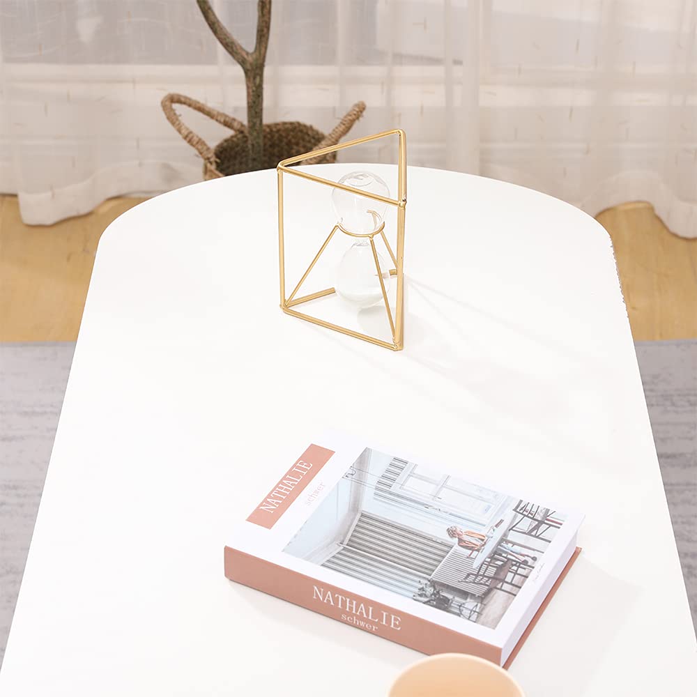 HUOLE - Mesa de Comedor Rectangular escandinava, diseño de Madera para 4 a 6 Personas, Blanco, 110 x 50 x 45 cm, Color Blanco