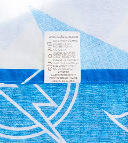 Jogo de Cama Solteiro Estampado Liga da Justiça 1,50 m x 2,10 m Com 2 peças