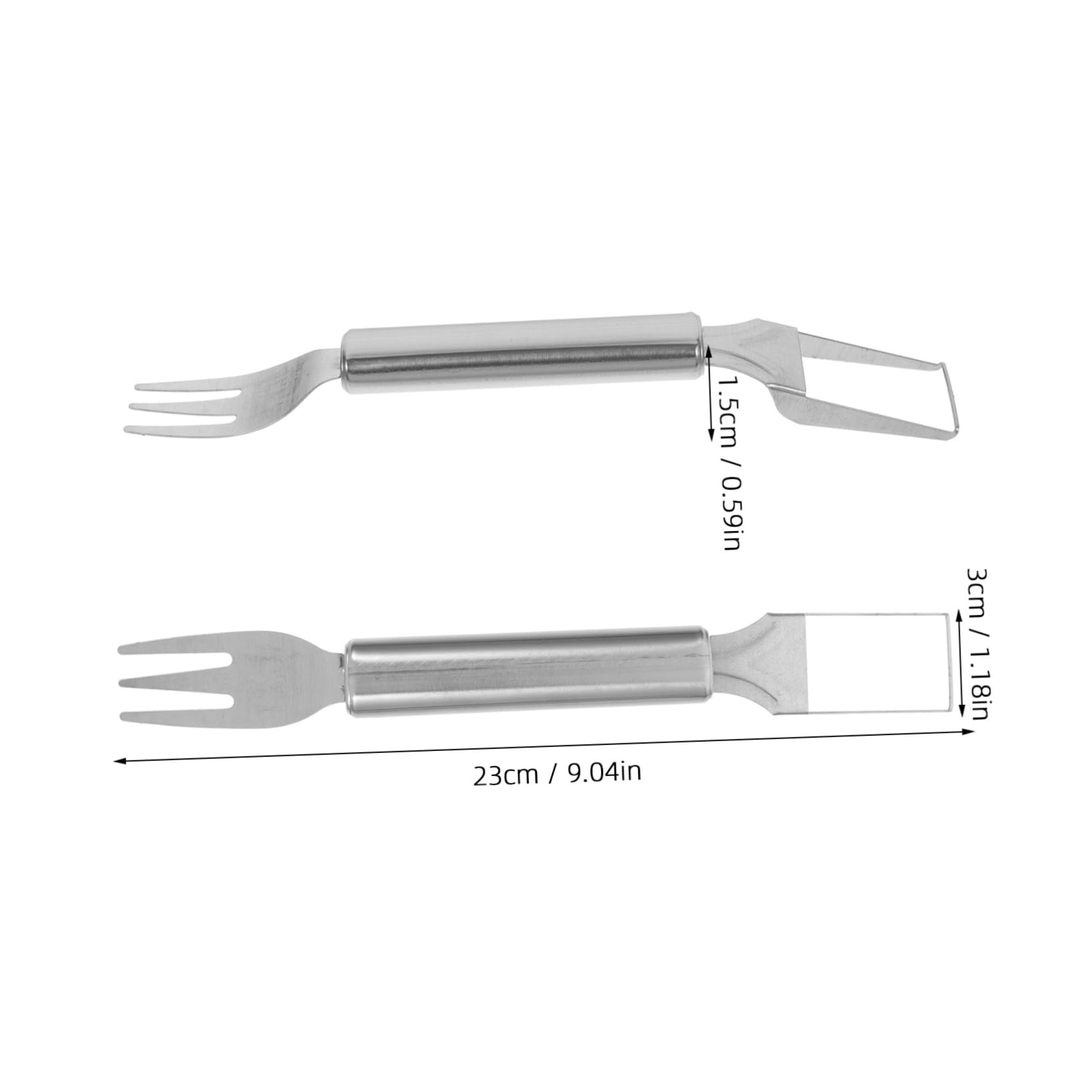 CIYODO 2pcs Stainless Steel Watermelon Slicer and Fork for Effortless Fruit Cutting Easy to Clean and Watermelon Cutting Tools