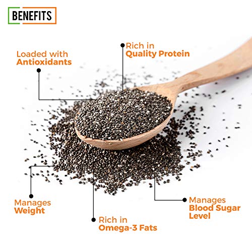 Image of Chef Urbano Combo of Flax Seeds 160g and Chia Seeds 180g, Pack of 2 | Alsi Seed | Raw and Natural | Immunity Booster | Rich in Protein and Fiber | Seeds for Eating | Diet Food