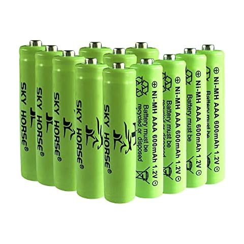 SKY HORSE AAA Rechargeable Battery Ni-MH 1.2V 600mAh for Garden Light, Solar Light,Toys, Remote Control, Mouse(12)… Cover