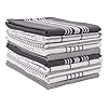 KAF Home Soho Kitchen Dish Towel Set of 10 | 18 x 28 Inch Tea Towels | Soft and Absorbent Mixed Set of Flat Towels (Charcoal)