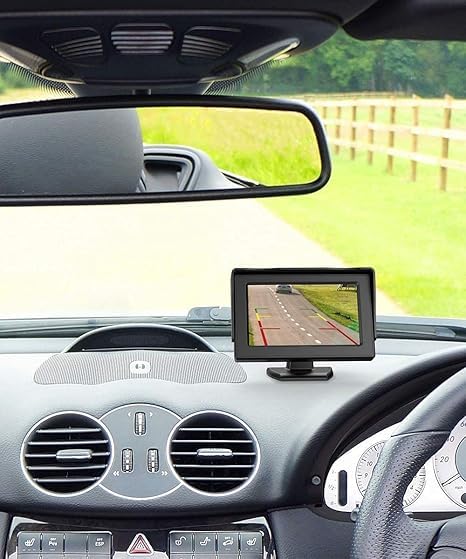 Image of Carzex 4.3 Inch Universal TFT LCD Monitor Display for Car Dashboard Screen Rear View Monitor Only for Reverse Parking Camera (4.3 INCH Screen ONLY)