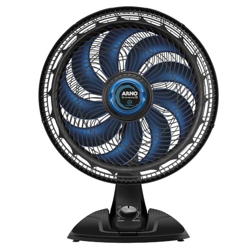 Ventilador de Mesa Arno X-TREME 9 40cm com Repelente VE95, 160W, 9 Pás, 3 Velocidades, Função Repelente, Oscilação 80º, Modo Sono Tranquilo, 110V